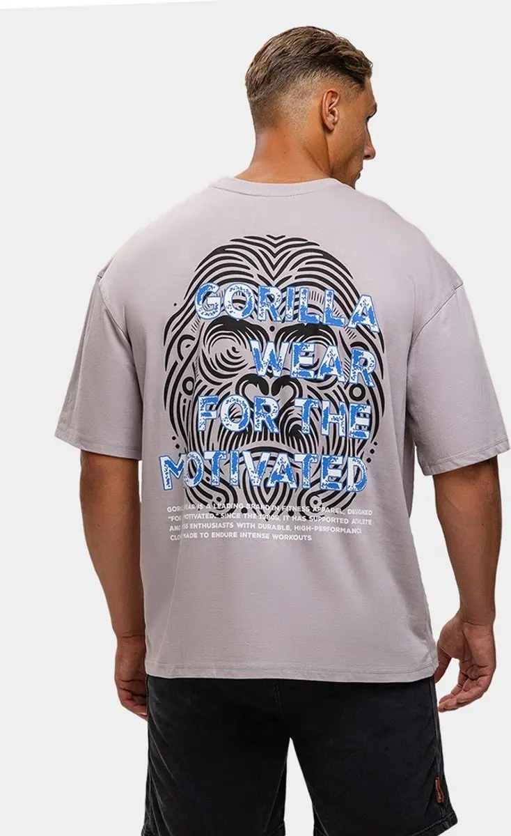 Gorilla Wear Macon Oversized T-shirt - Lichtgrijs L - afbeelding 6 van 6