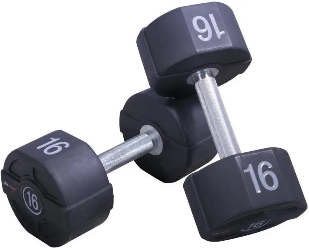 LifeMaxx PU Dumbbell 2kg - Zwart