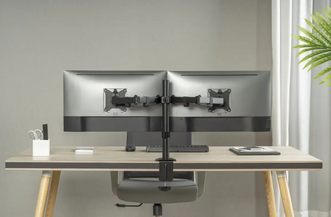 Deltaco Office Dual Desk Mount 1903412 - Monitorbevestiging 2 Schermen - 13-32" - Zwart