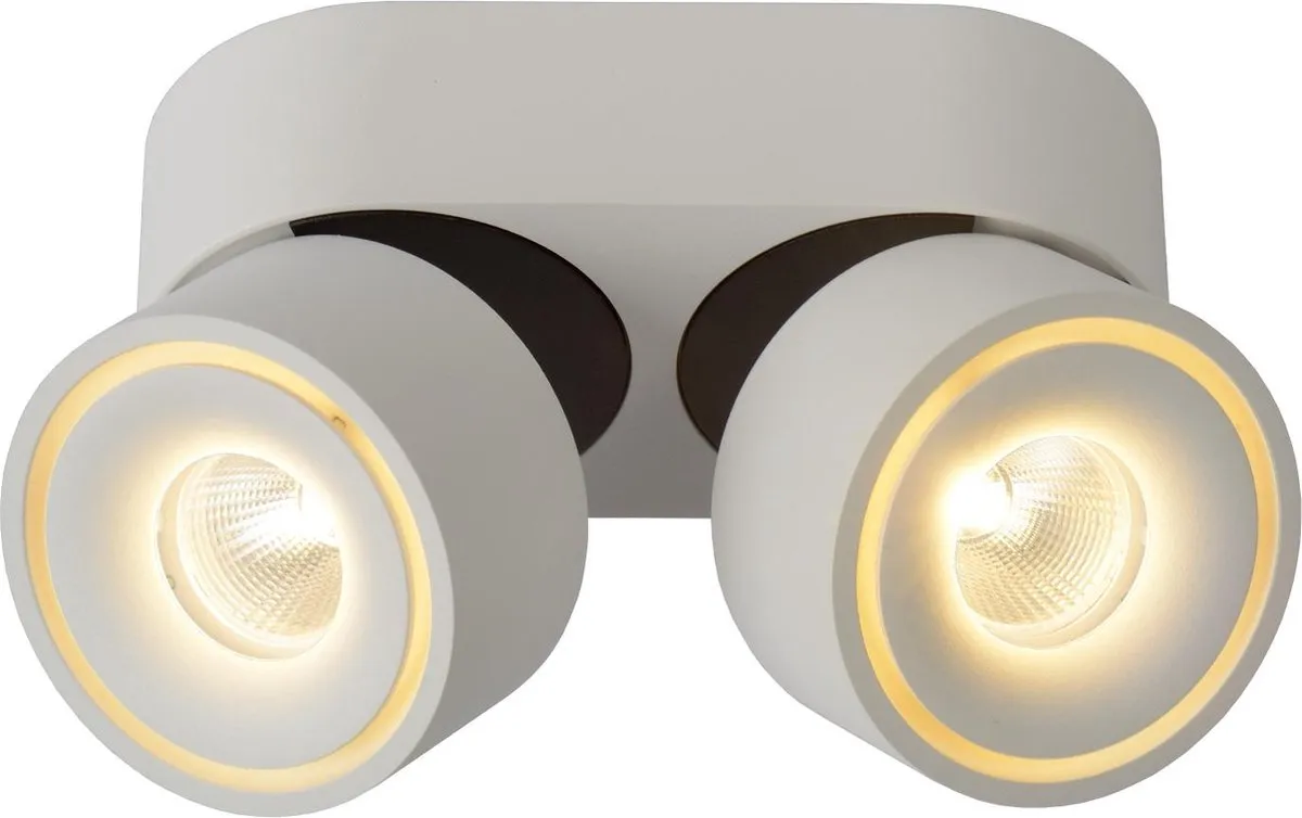 Lucide Yumiko Plafondspot - Ø7,8cm LED 2x10W 2700K Wit