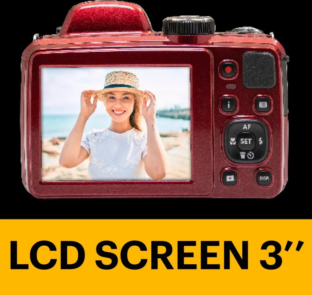Kodak Pixpro AZ425 Compactcamera - Rood - 32GB geheugenkaart