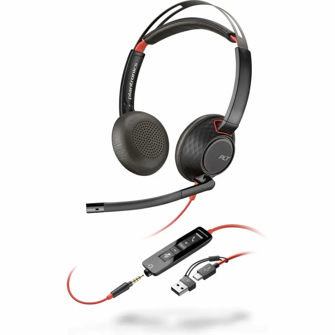 HP Poly Blackwire C5220 Headset - Noise Cancelling - Zwart