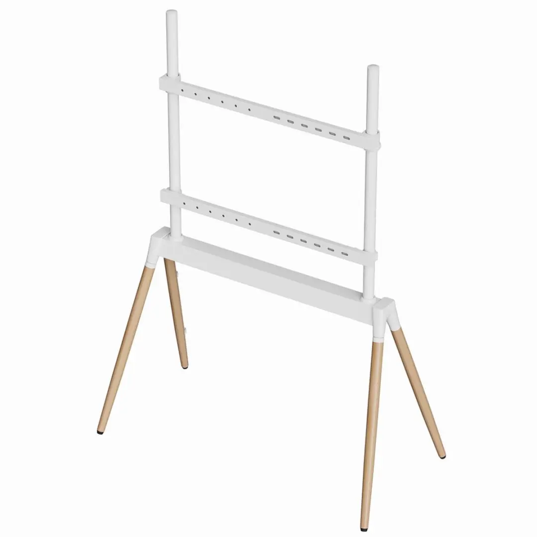 Gembird TV Vloerstandaard 55-86" Wit/Hout - VESA 100x100/100x200/120x180/200x100