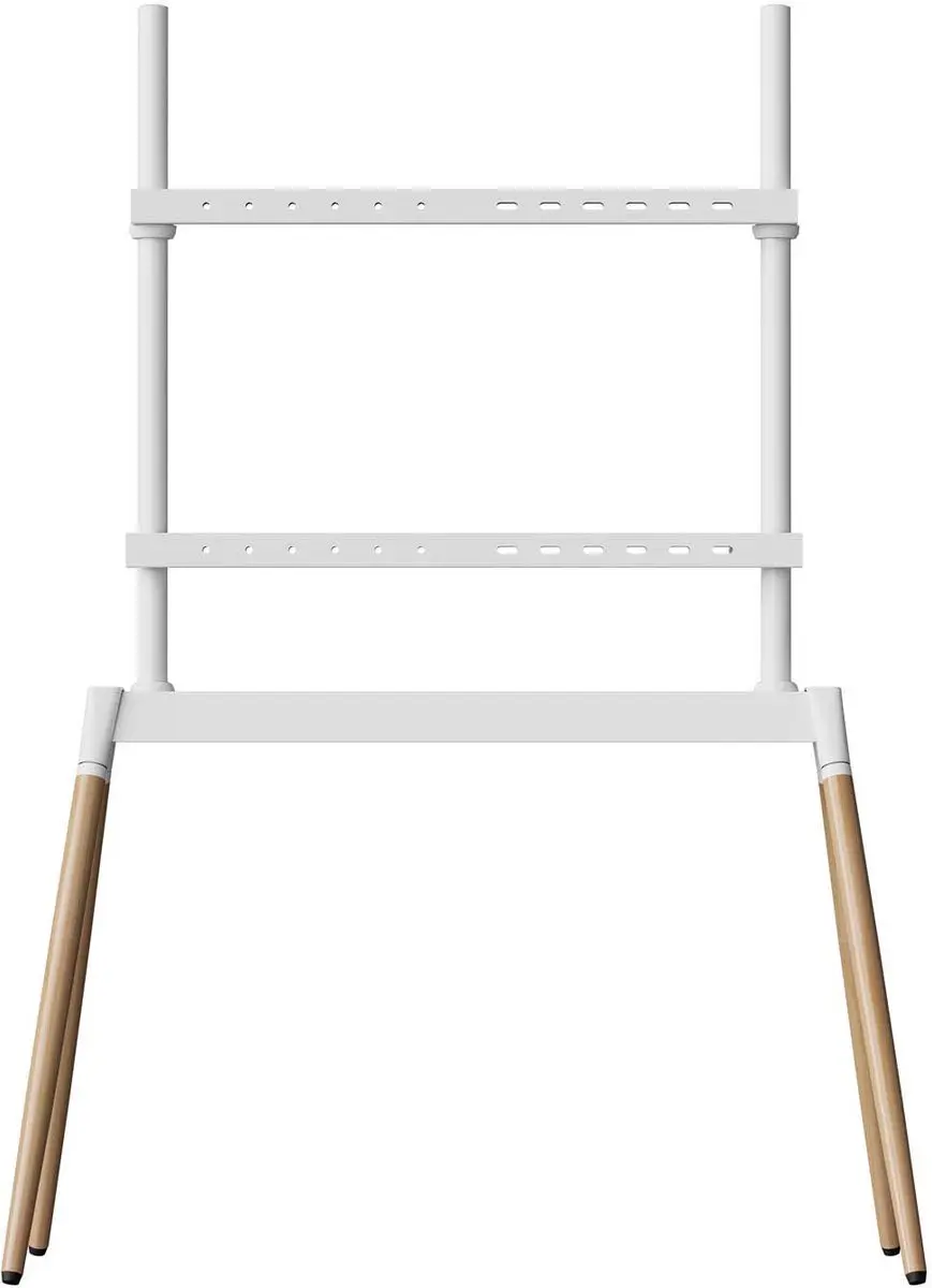 Gembird TV Vloerstandaard 55-86" Wit/Hout - VESA 100x100/100x200/120x180/200x100