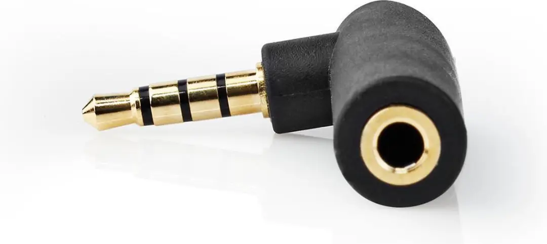 Nedis CABW22980AT Stereo-Audioadapter 3,5mm - Verguld - 90° - Antraciet