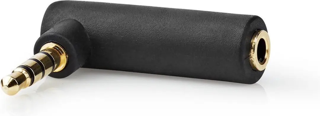 Nedis CABW22980AT Stereo-Audioadapter 3,5mm - Verguld - 90° - Antraciet