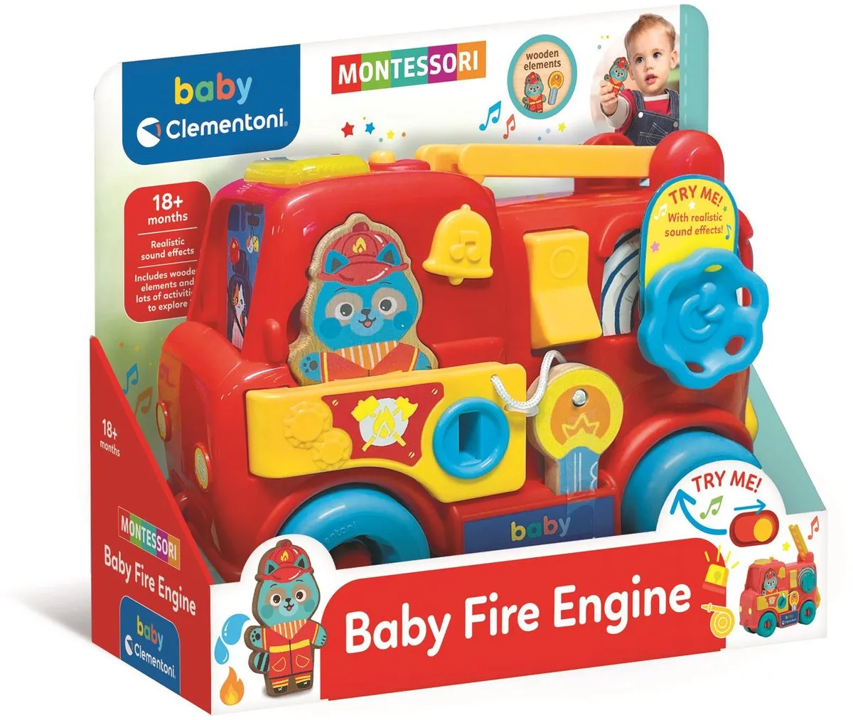 Clementoni Montessori Brandweerwagen - Multikleur