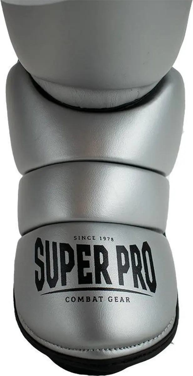 Super Pro Combat Gear Rebel Scheenbeschermers Medium - Zwart/Grijs/Wit