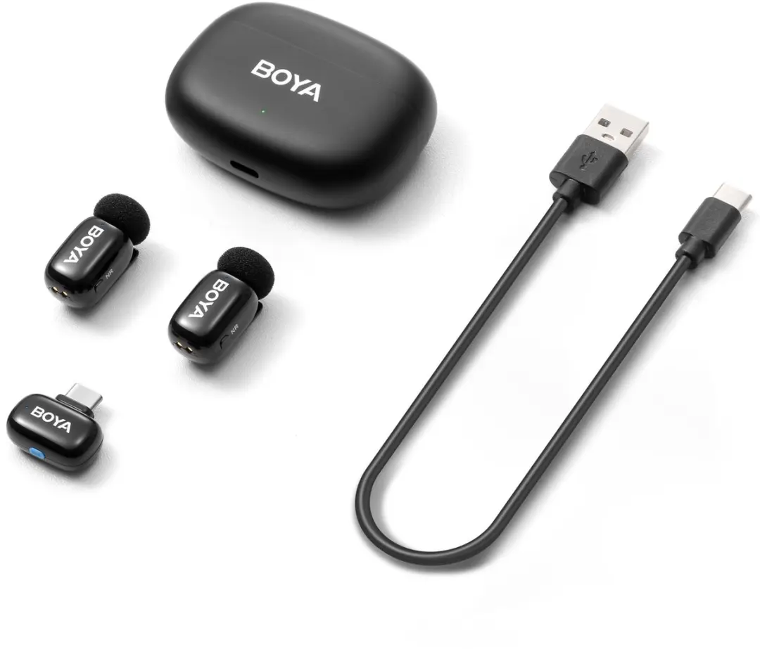 Boya Mini 2-02 Draadloos Microfoonsysteem - USB-C - Zwart