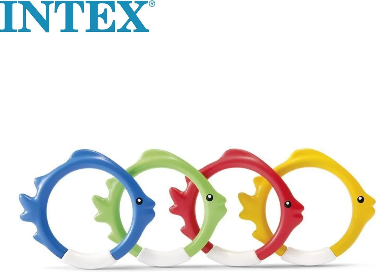 Intex Duikringen - 4 Stuks - Rood/Geel/Blauw/ Groen