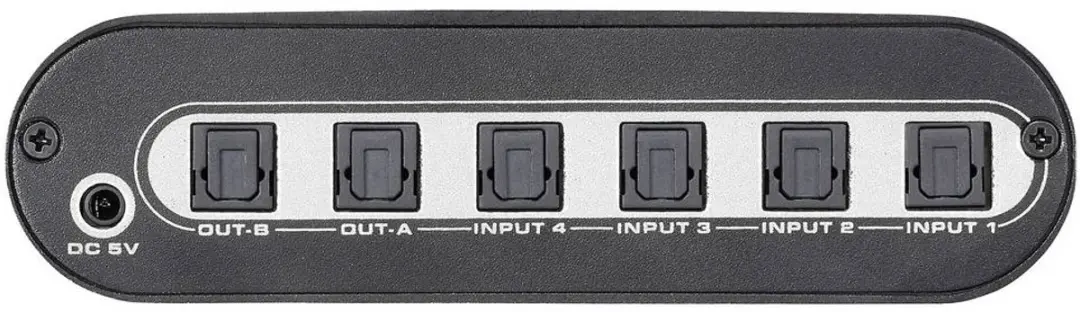 SpeaKa Professional SP-SW-200 Toslink-switch - 4x2 Poorten - Zwart