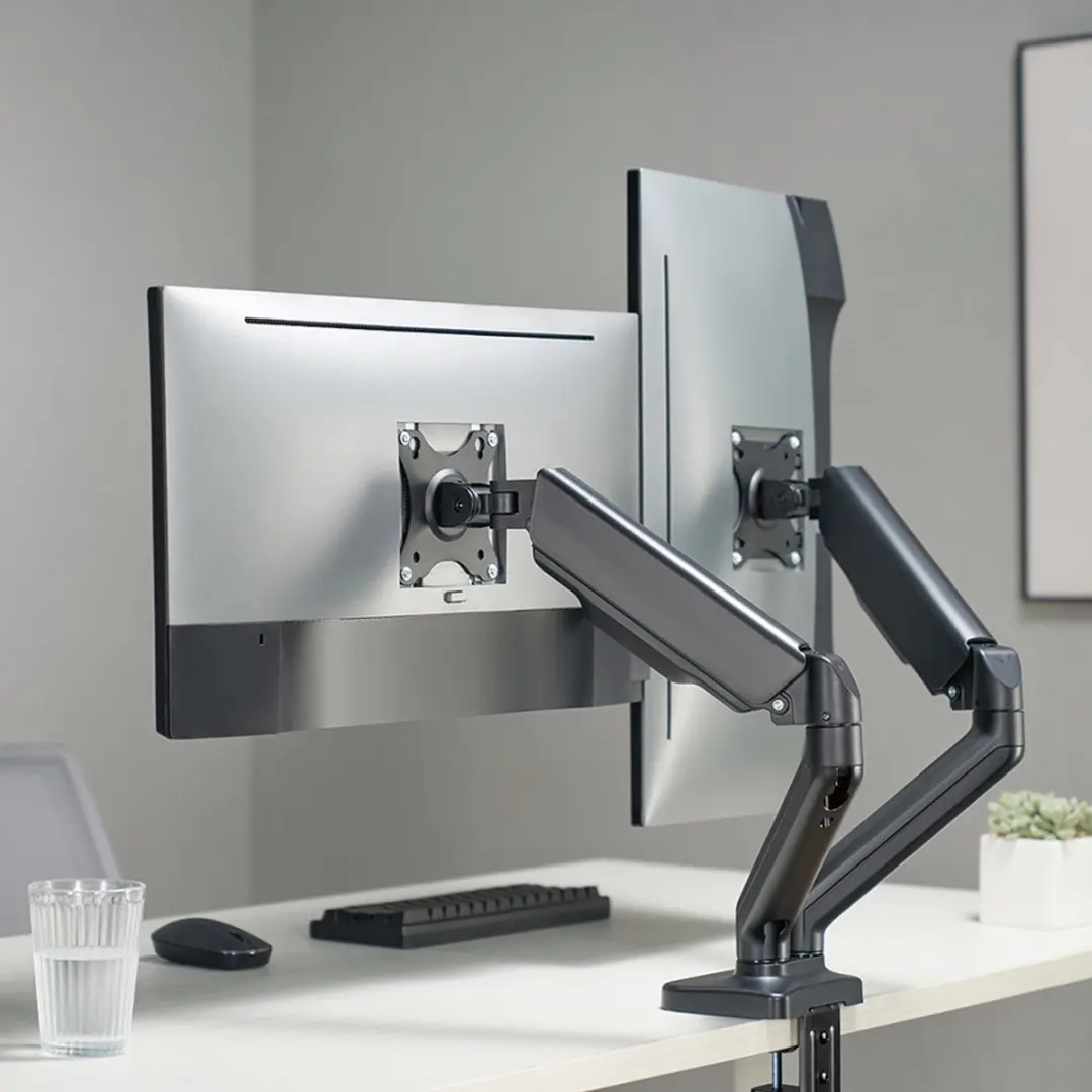 Logilink BP0177 Dubbele Monitorarm Aluminium - 450mm - Zwart