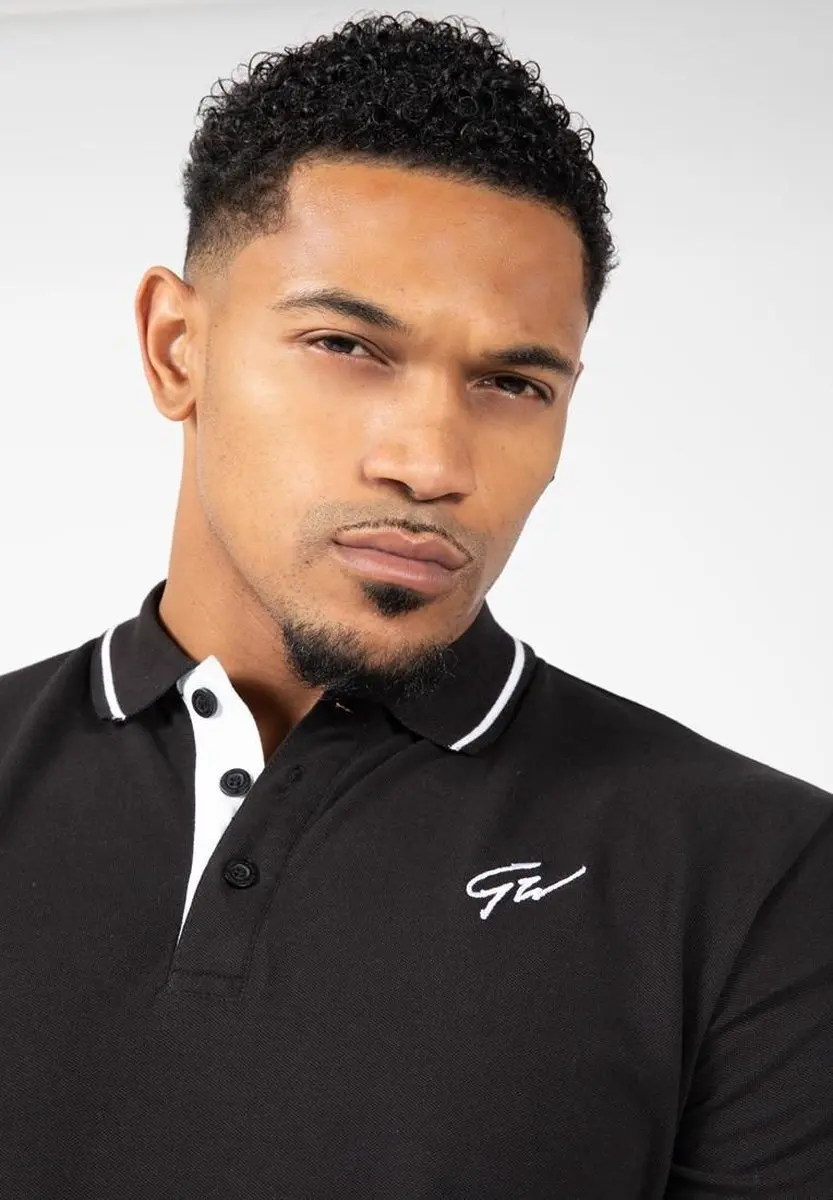 Gorilla Wear Delano Polo Shirt Heren - S - Zwart/Wit