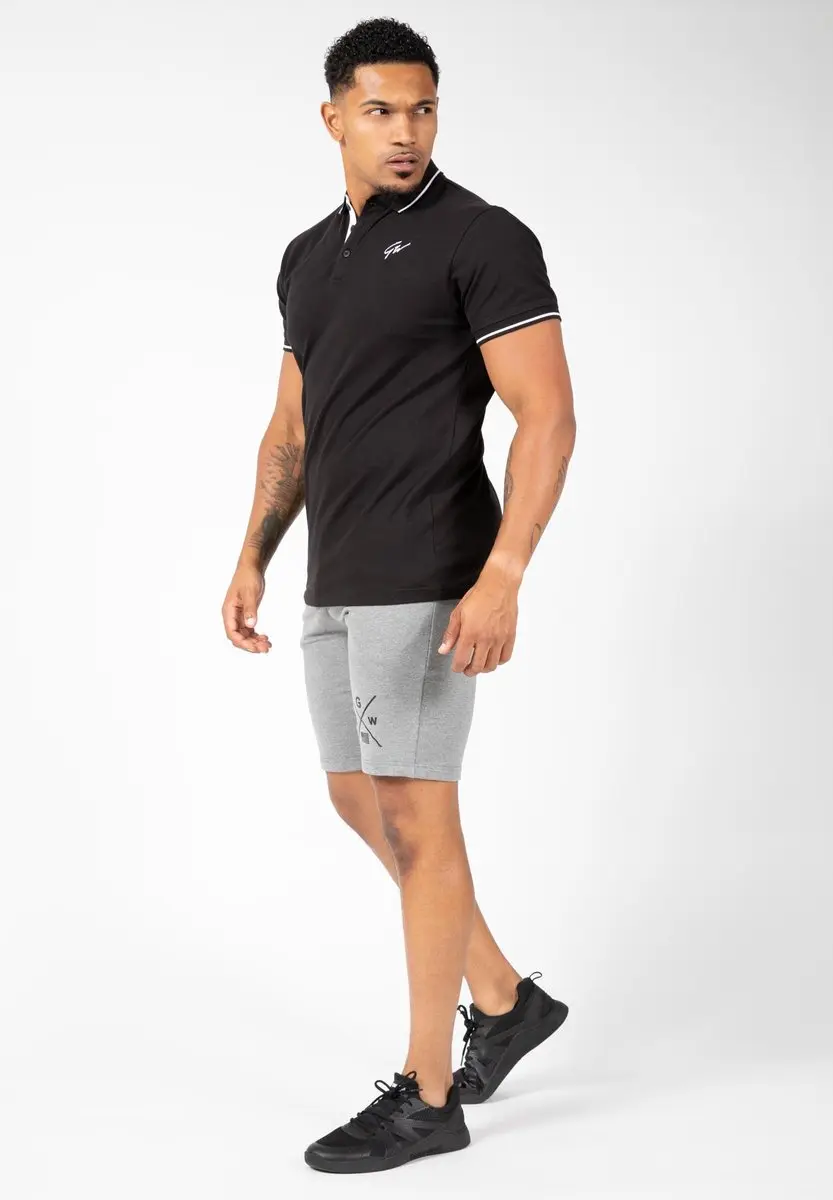 Gorilla Wear Delano Polo Shirt Heren - S - Zwart/Wit