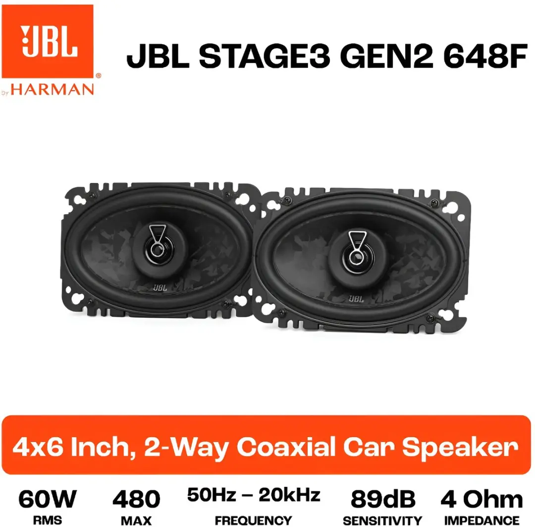 JBL Stage3 648F Autospeakers - 4x6 inch - 480W