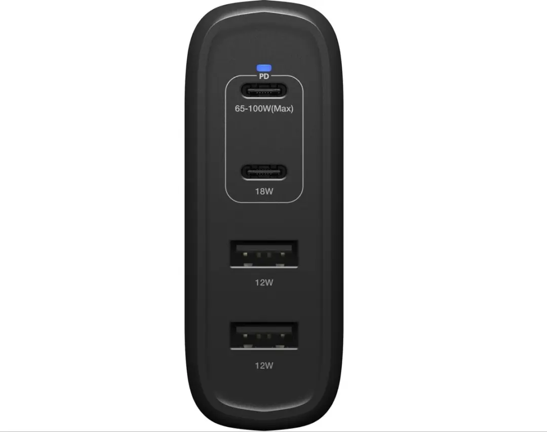 OtterBox GaN 78-81343 Oplader 100W - 4x USB (2xC/2xA) - Zwart - afbeelding 6 van 6