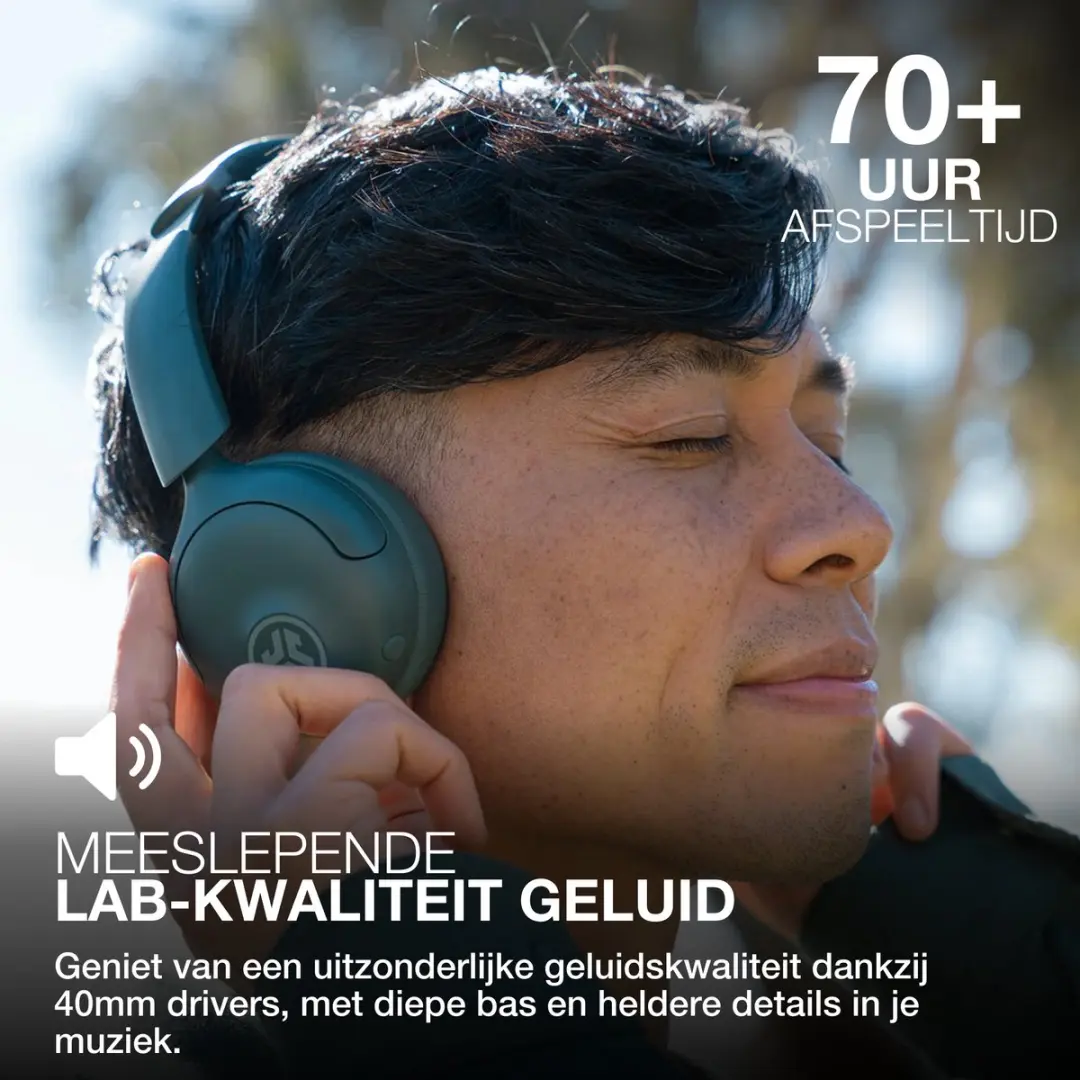 JLab Go Lux ANC IEUHBGOLUXANCRSGE93 Koptelefoon - 70 Uur - Groen