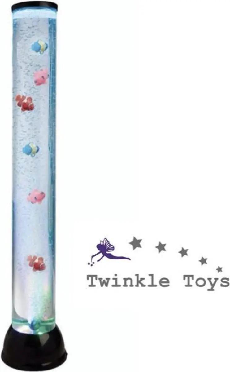 Twinkle Toys Snoezel Watervis Bubble Zuil 80cm - RGB LED - Zwart