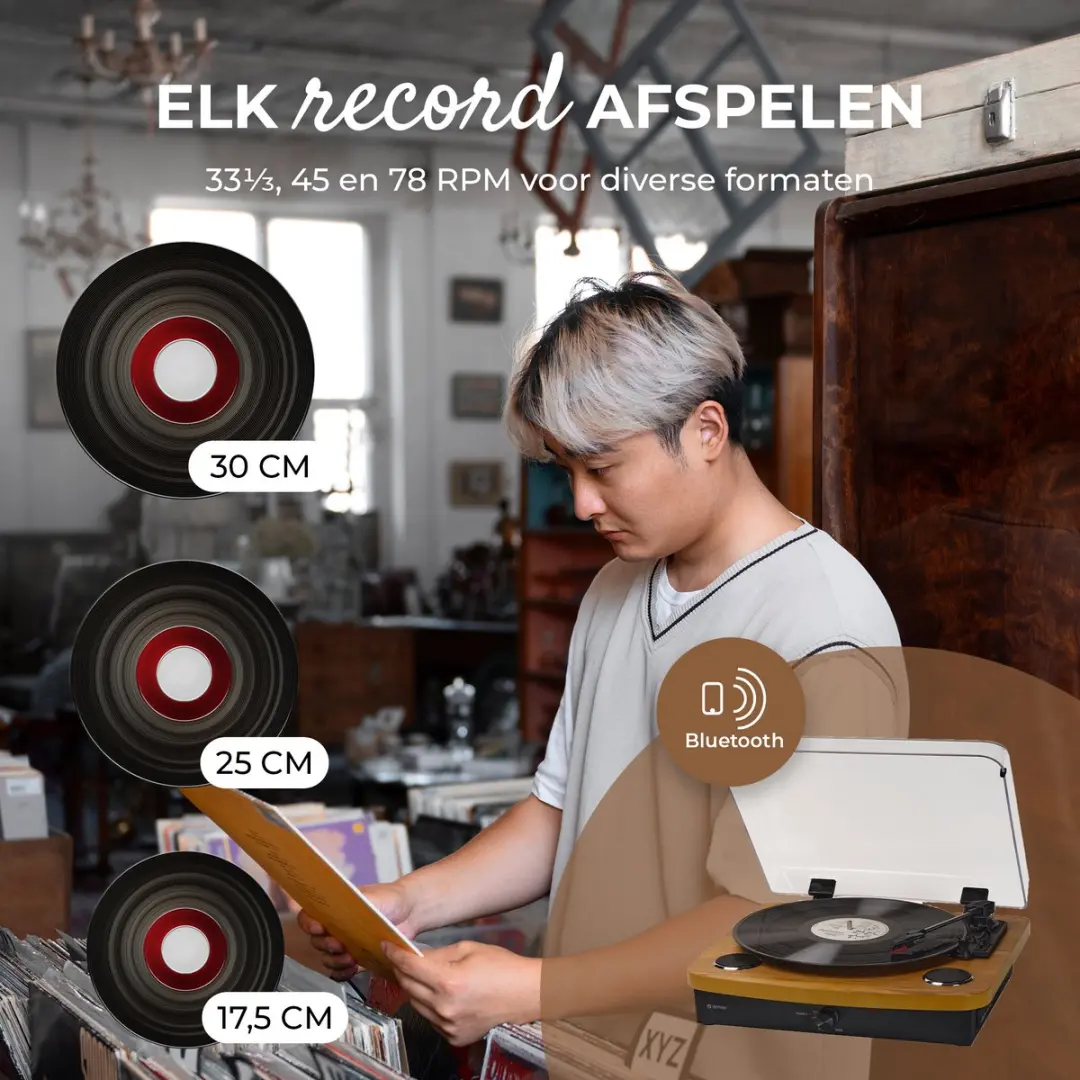 Denver VPL230LW Platenspeler - Bluetooth - USB - Lightwood
