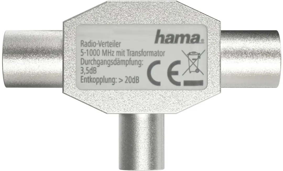 Hama Antenneverdeler 2-voudig 00205237 - Kleurloos