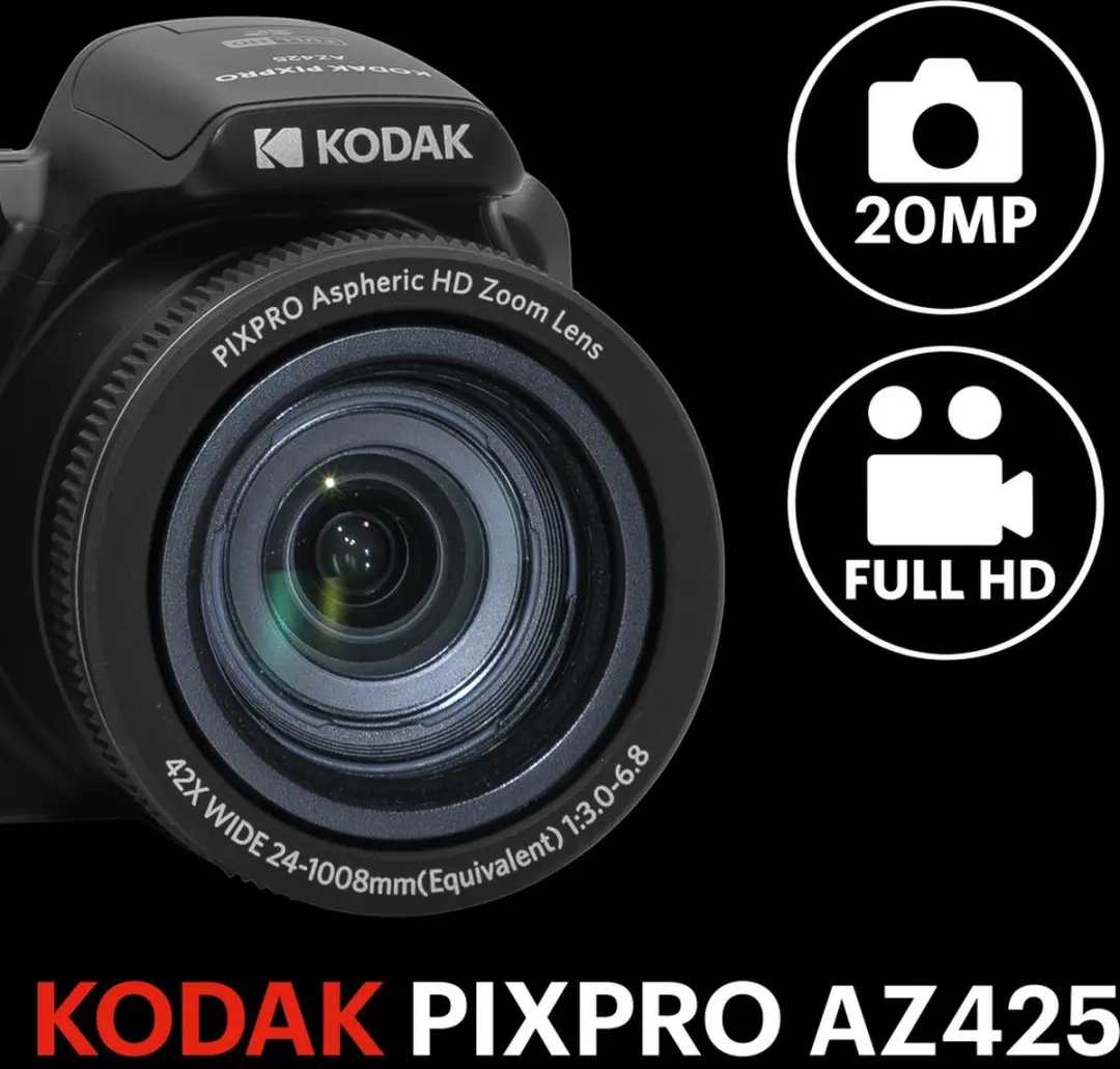 Kodak Pixpro AZ425 Compactcamera - Zwart - 32GB geheugenkaart