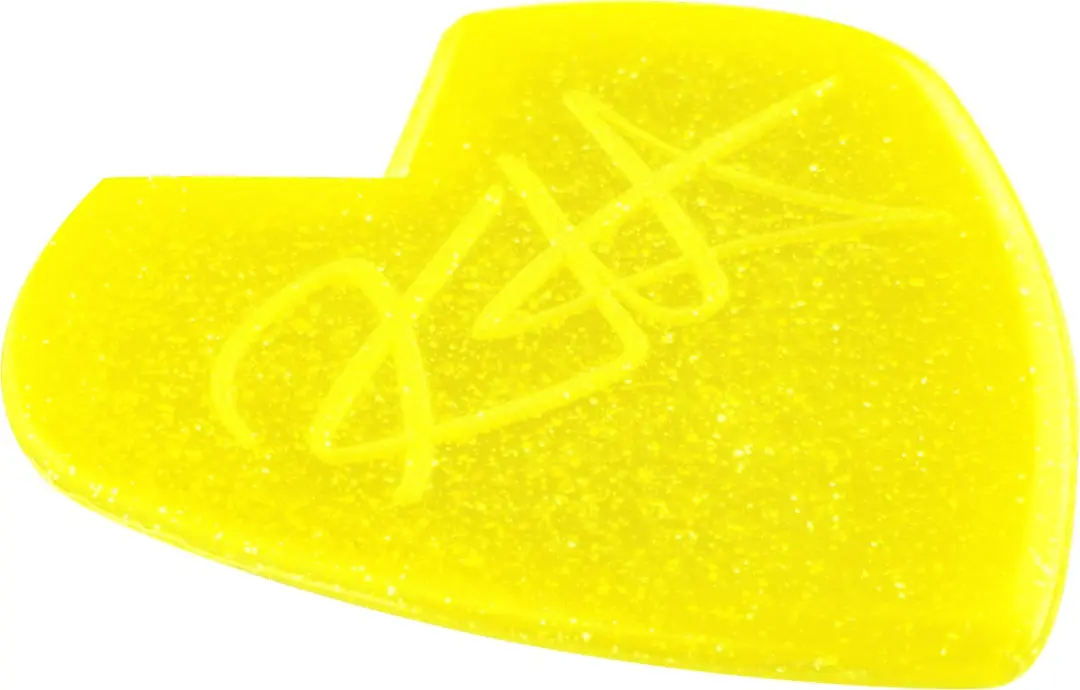 Dunlop Kirk Hammett Yellow Glitter Jazz II Plectrums - 6 Stuks