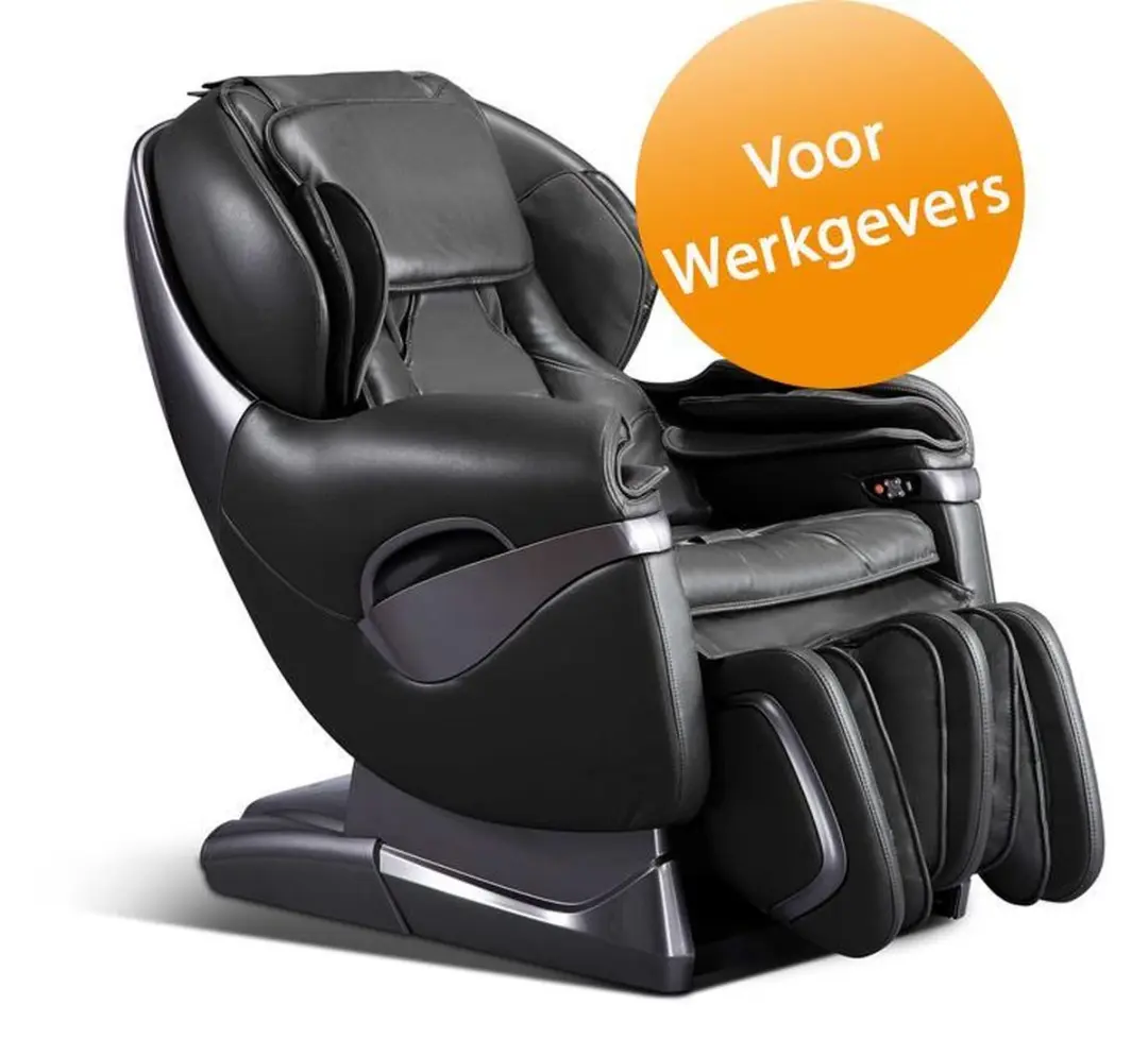 TotalSeat Leone Business Elektrische Massagestoel - 5 Programma's - Rug/Nek/Kuitmassage - Zwart/Beige