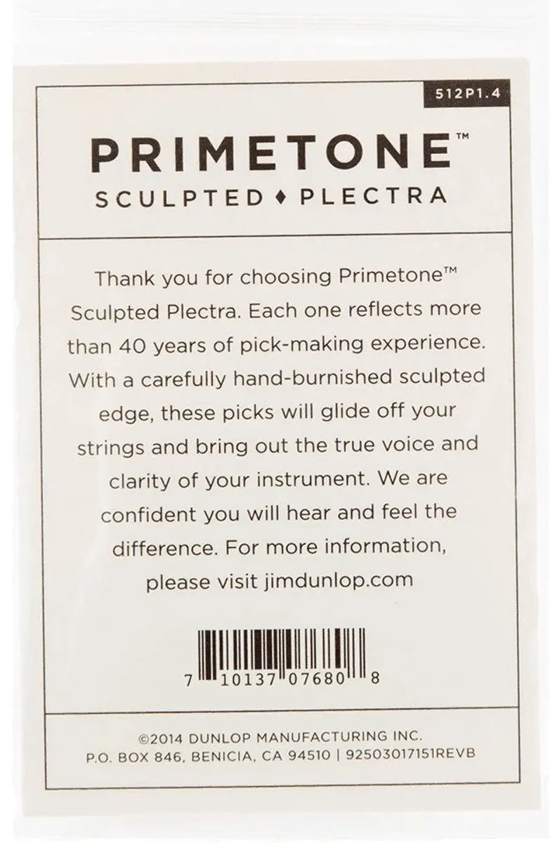 Dunlop Jim Dunlop Primetone Plectrum Large Tri 1.40mm - 3 Stuks