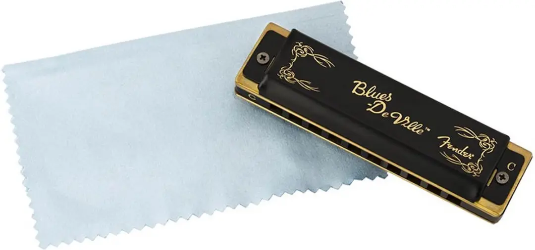 Fender Blues DeVille PRO Mondharmonica - C toonsoort - Goud/Zwart - afbeelding 3 van 5