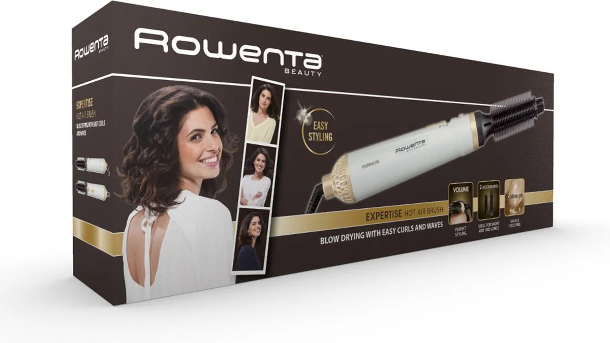 Rowenta Wave & Curl CF3910 Krulborstel - Wit - Keramische coating - afbeelding 6 van 6