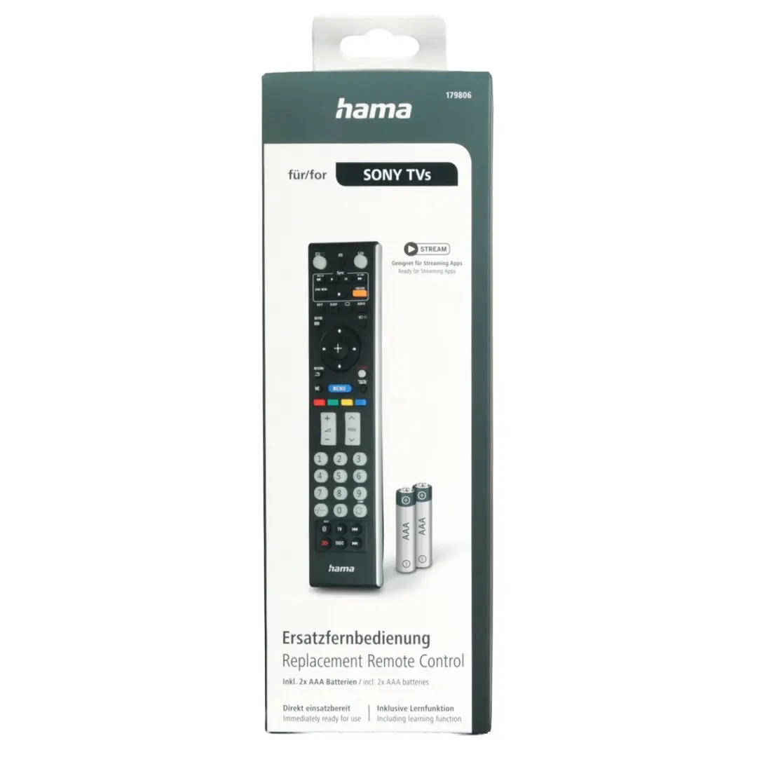 Hama 00179806 Afstandsbediening - Zwart - 2x AAA