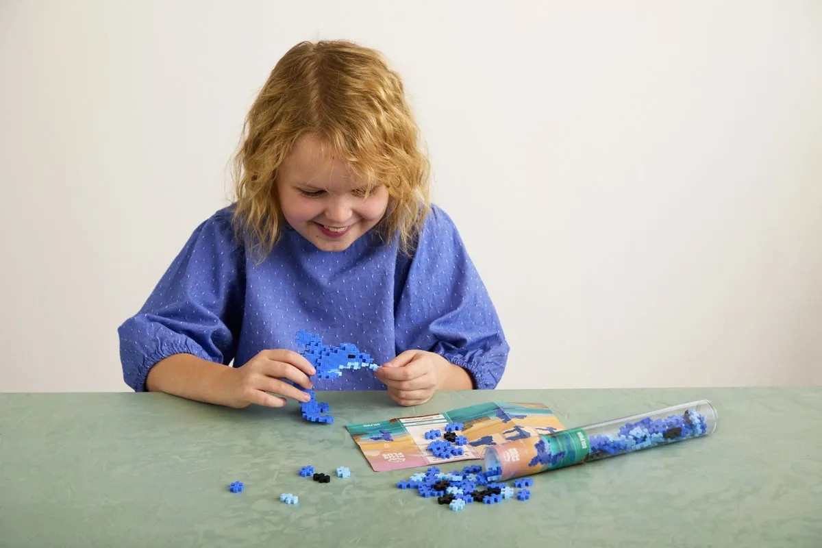Plus-Plus Dolfijn 100-delig Bouwset 4325 - Blauw
