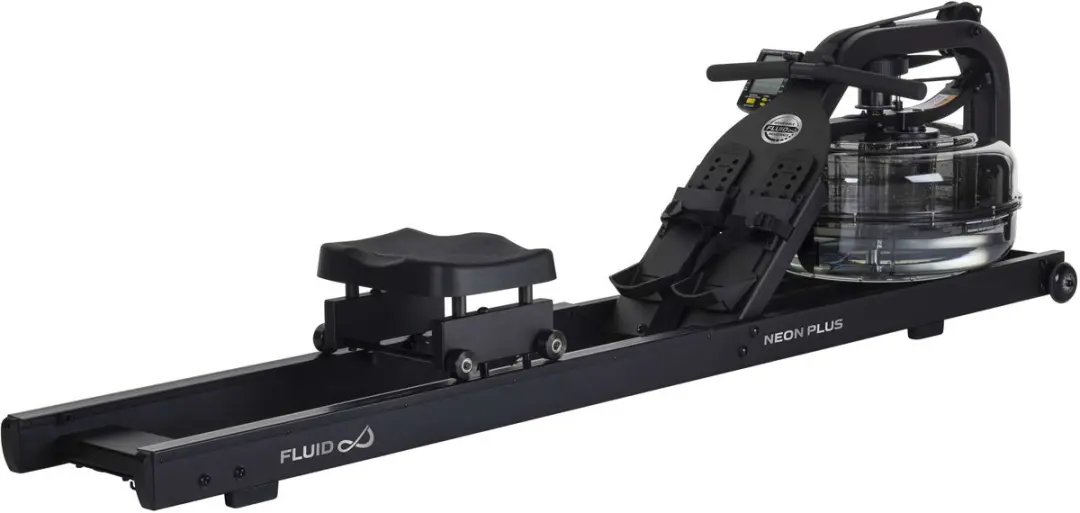 Fluid Rower Neon Plus Roeimachine - 4 Weerstanden - Waterweerstand - Zwart