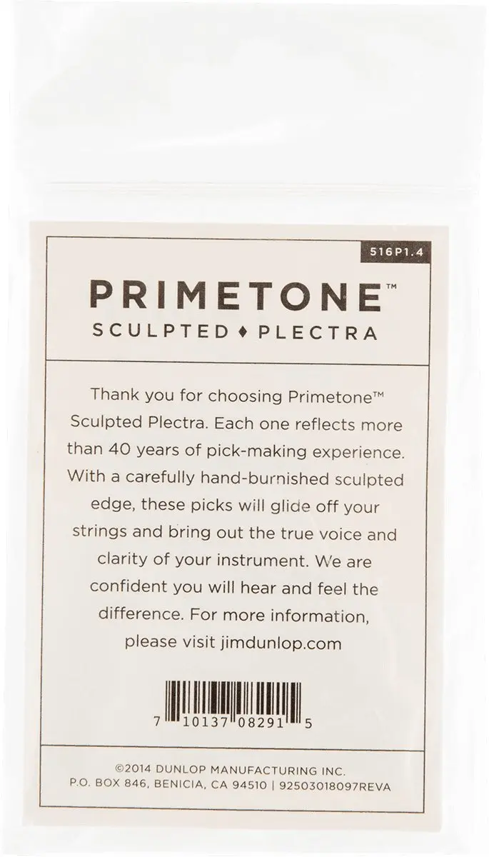 Dunlop Primetone Plectrum Small Tri 1.40mm - 3 Stuks