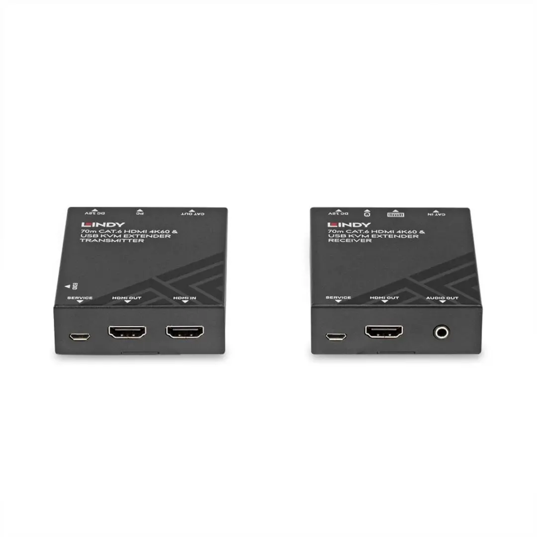 Lindy 39383 KVM Extender 70m Cat.6 - 4K60 - Zwart