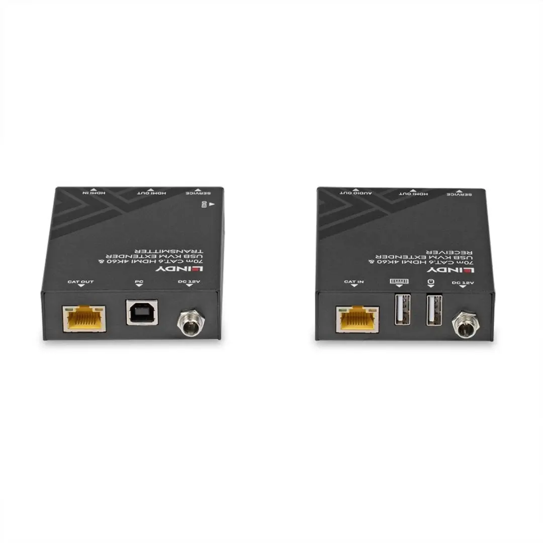Lindy 39383 KVM Extender 70m Cat.6 - 4K60 - Zwart