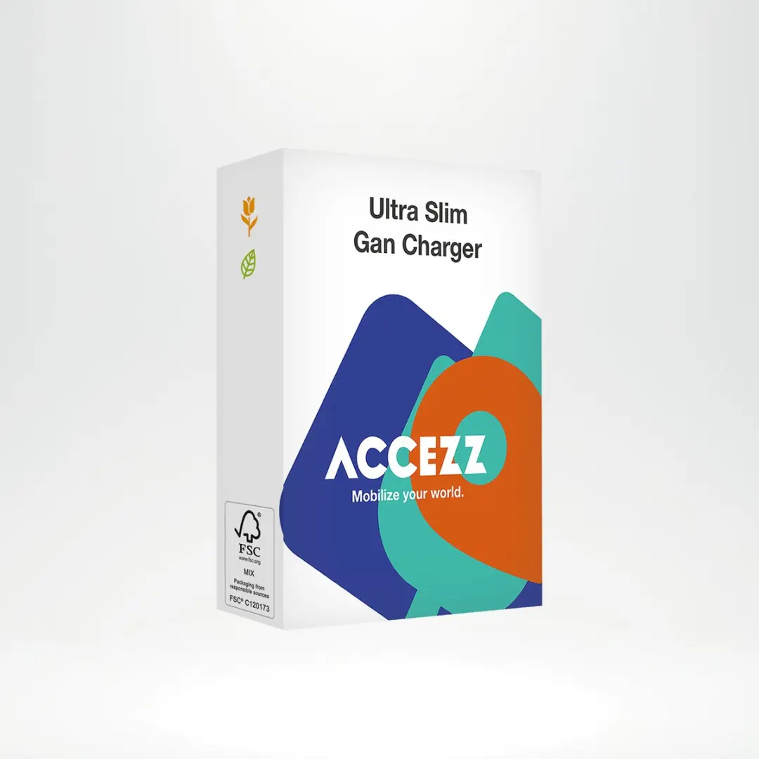 Accezz Ultra Slim GaN Oplader 30W - USB-C + USB-A - Wit - afbeelding 6 van 6