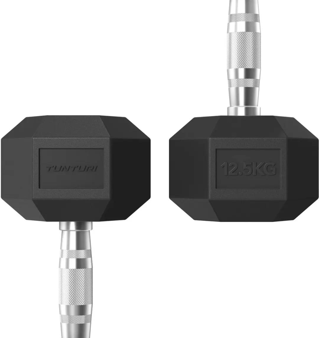 Tunturi Platinum Hexa Dumbbell 12.5kg - Zwart