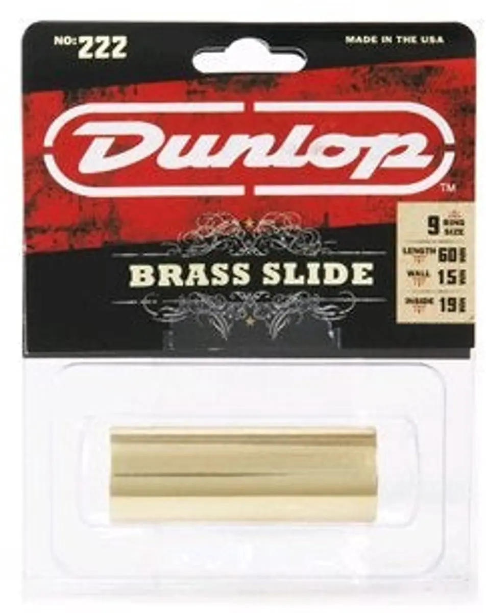 Dunlop 222 Solid Brass Slide - 19x22x60mm