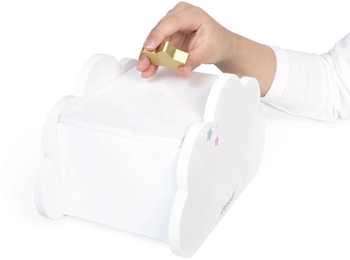 Janod Unicorn Magische Houten Sieradendoos - 2 Juwelen - 3+