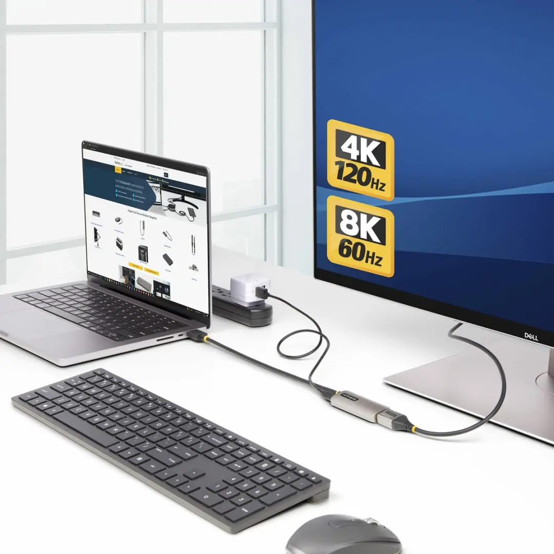 Startech 148B-HDMI-DP-8K HDMI naar DisplayPort Adapter - 8K 60Hz - Zwart