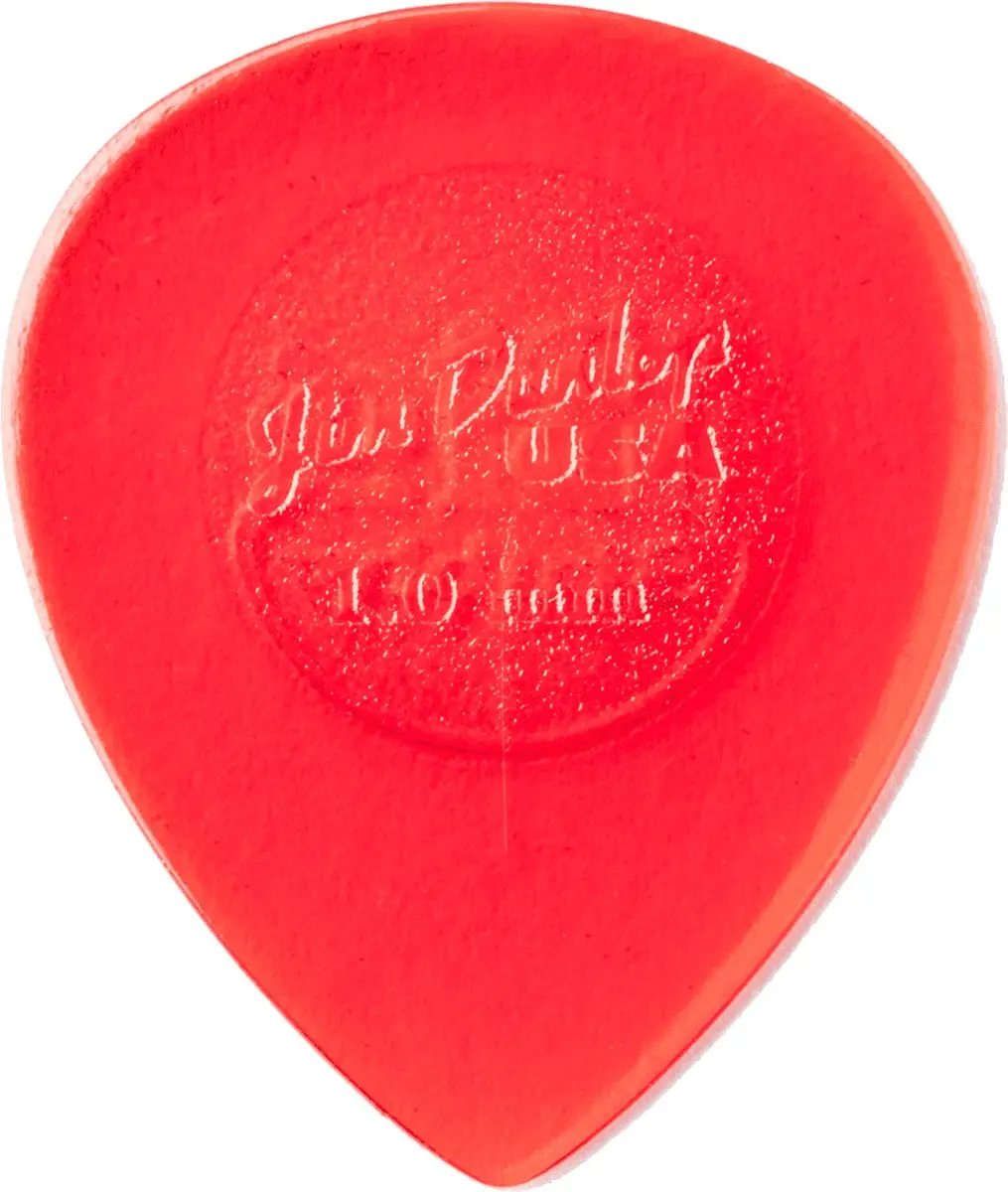 Dunlop Jim Dunlop Big Stubby Plektrum 1.00mm - 6 Stuks - Rood Transparant