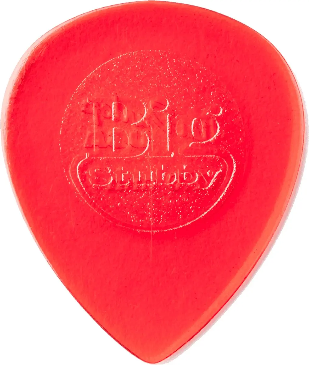 Dunlop Jim Dunlop Big Stubby Plektrum 1.00mm - 6 Stuks - Rood Transparant
