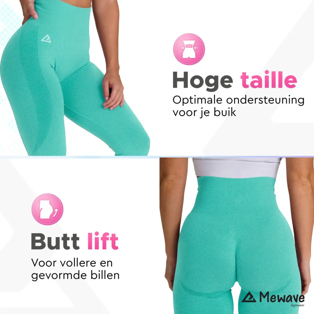 Mewave Sportlegging Turquoise - Dames Maat S