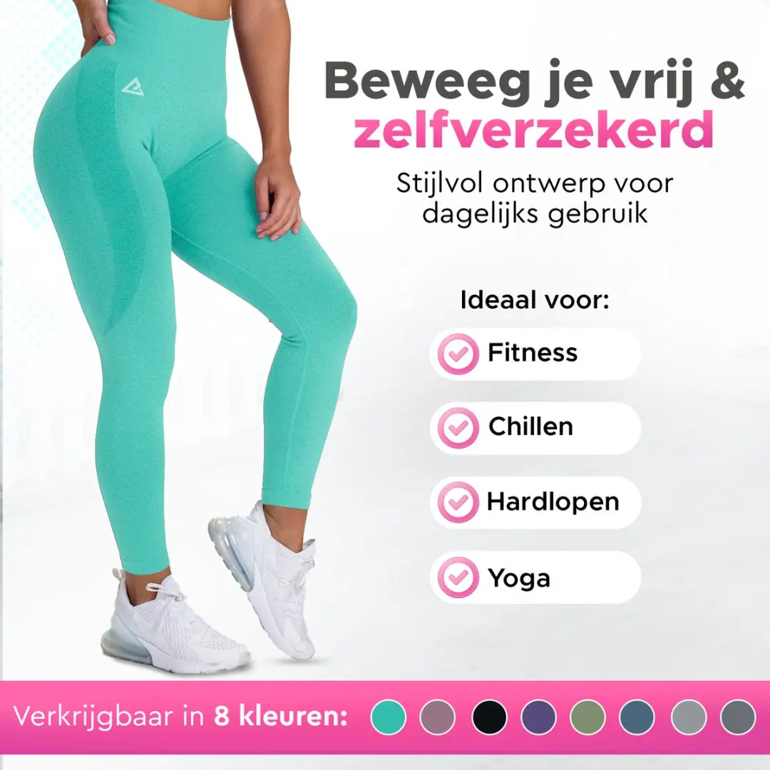 Mewave Sportlegging Turquoise - Dames Maat S - afbeelding 6 van 6