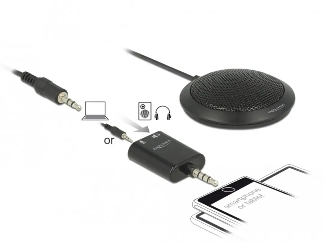 Delock 65873 Tafelmicrofoon - Zwart