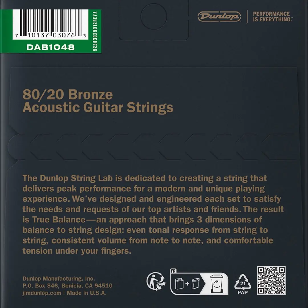 Dunlop Acoustic Strings 10-48 - 6 Stuks - Bronze