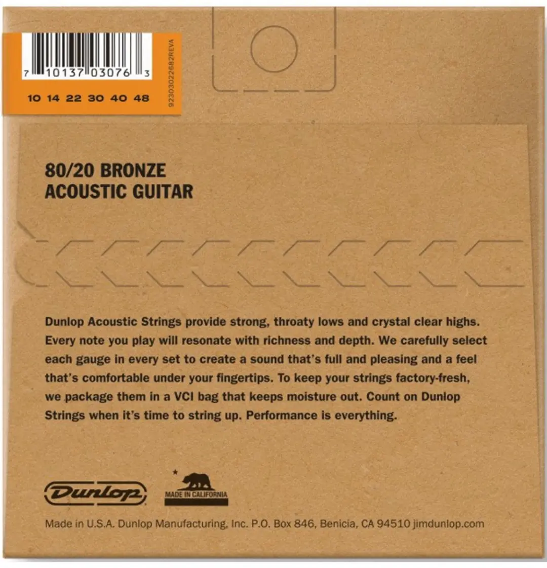 Dunlop Acoustic Strings 10-48 - 6 Stuks - Bronze