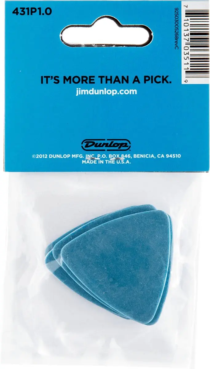 Dunlop Tortex Triangle Plectrum 1.00mm - 6 Stuks
