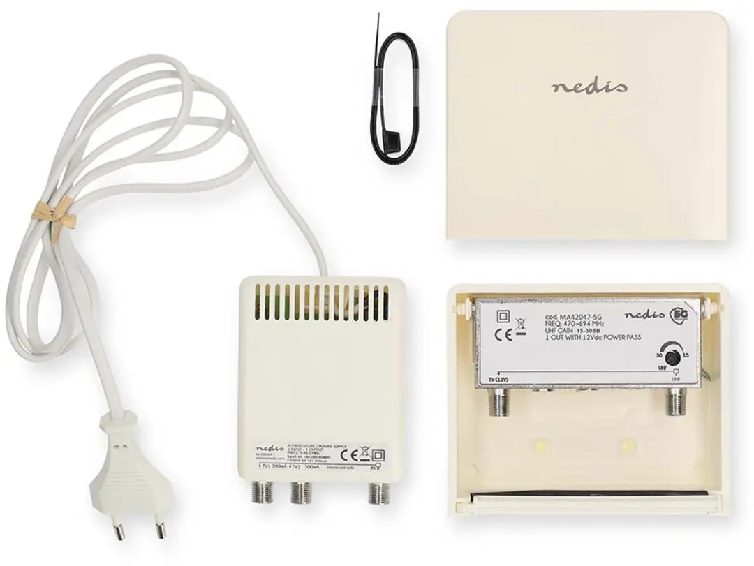 Nedis MAMP26700WT Mastversterker 5-862 MHz - 2x F-Female - Wit